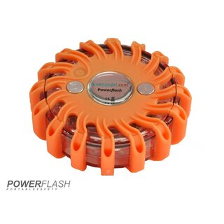 Powerflash LED Signalleuchte Batterie Orange