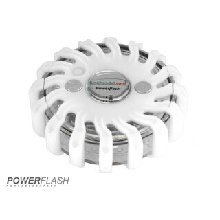 Powerflash LED Signalleuchte Batterie Wei
