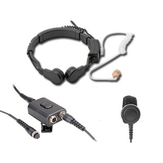 Profi Kehlkopf Security Headset mit Dual-PTT KEP23-TK290