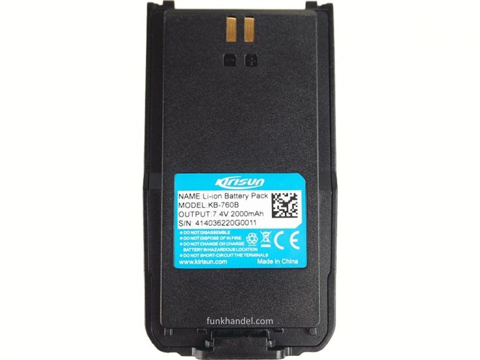 Kirisun KB-760B Akku 2,0 AH Li-Ion
