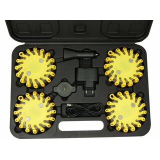 Powerflash LED Kofferset 4 Blitzer Gelb