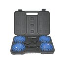 Powerflash LED Kofferset 4 Blitzer Blau