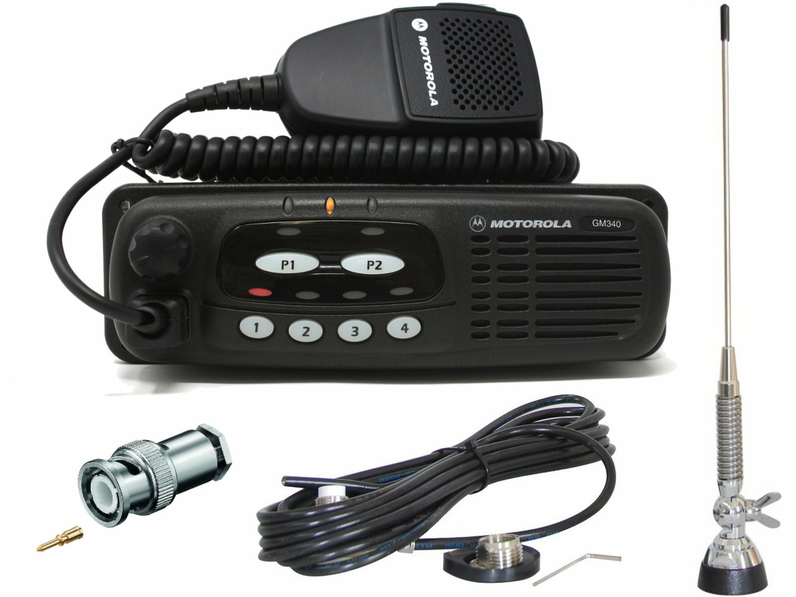 Motorola GM340 VHF DIN mit Antenne und Programmierung