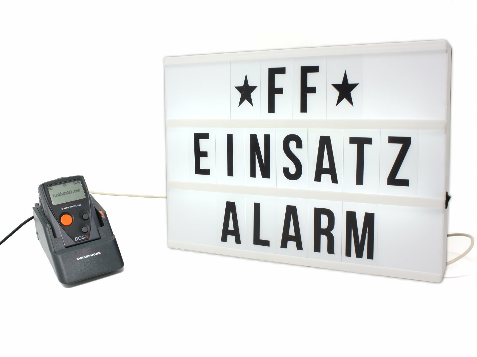 LED Paneel mit Alarmpfeife fr Swissphone Funkmelder BOSS
