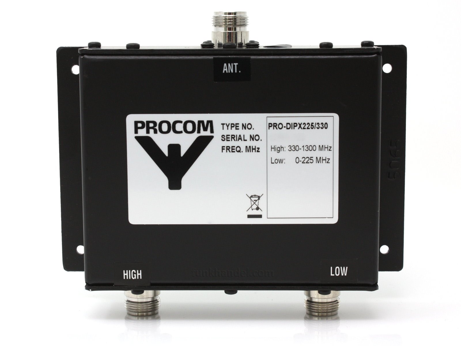 Procom PRO-DIPX 225/330-N XS Diplexer 0-225 MHz und 330-1300 MHz