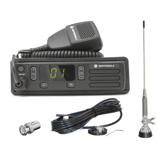 Motorola DM1400 VHF DIN mit Antenne und Programmierung