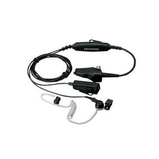 Kenwood KHS-11BL Tarnmikrofon mit Ohrhrer, integrierte PTT