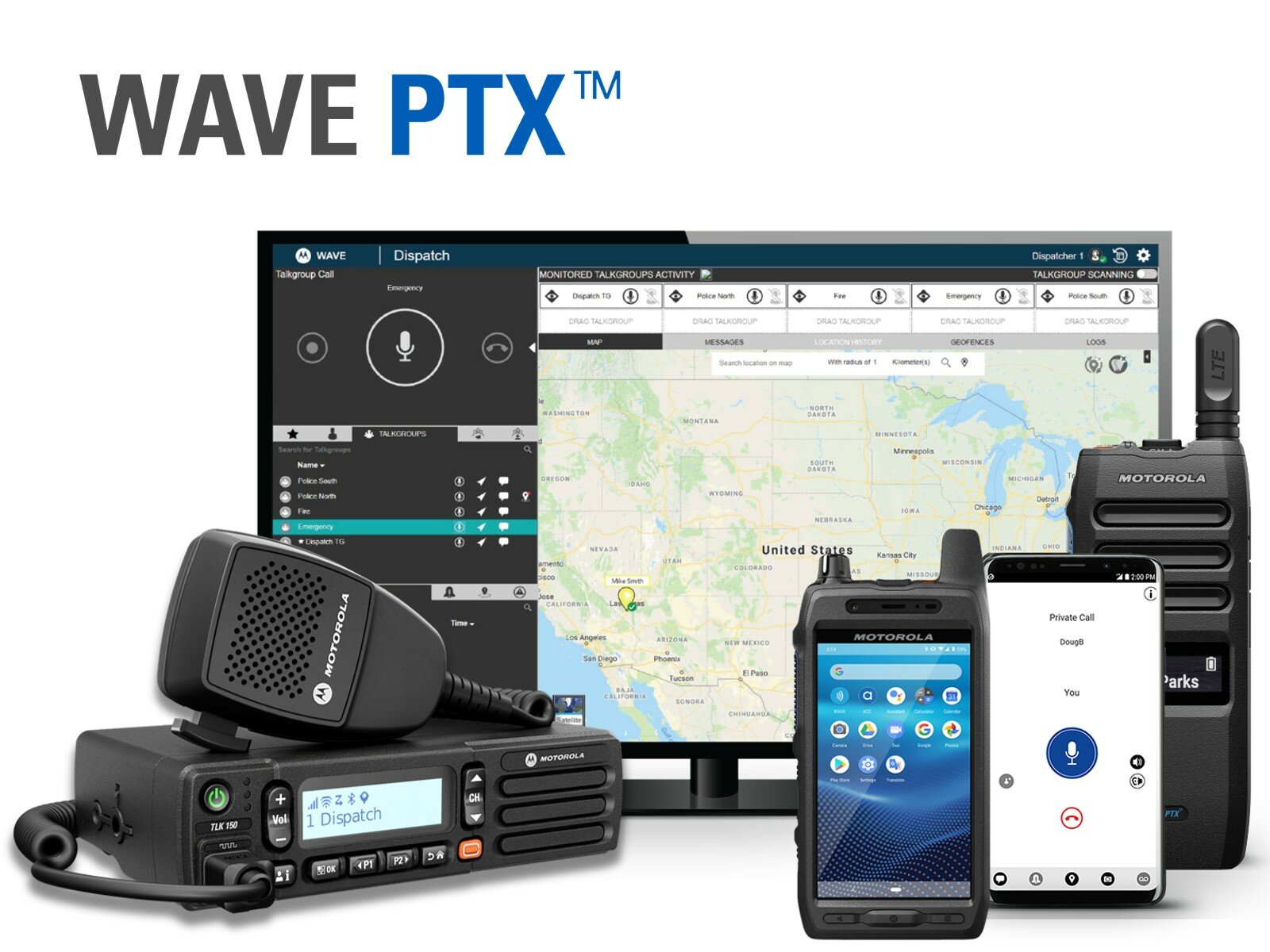 Motorola WAVE PTX&trade; TLK100 Funk- und WiFi-Dienst Lizenz